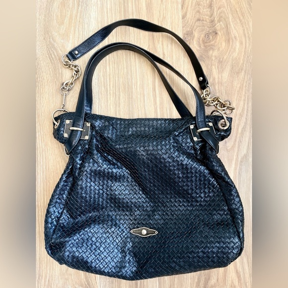 Elliott Lucca, beautiful black woven Hobo bag EUC - Picture 1 of 7